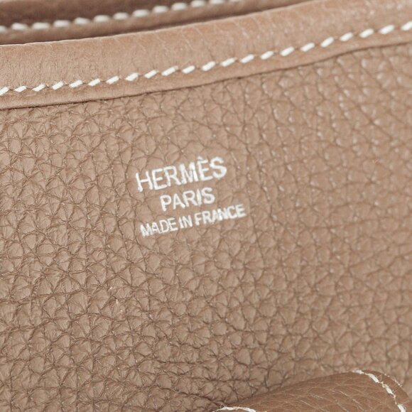 Hermes Evelyne III 29 Etoupe Taurillon Clemence Taupe Leather Shoulder Bag - Picture 11 of 13